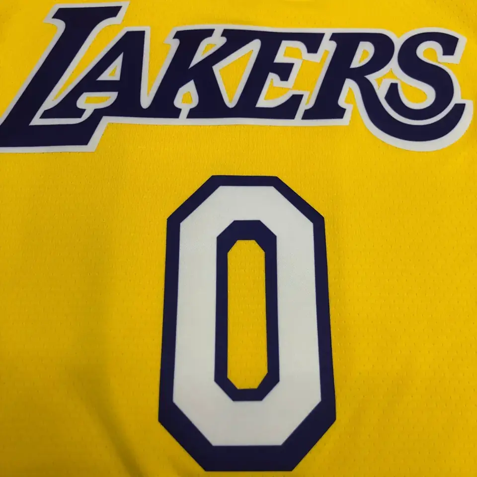 Foto 8 de Los Angeles Lakers amarillo cuello en V nº 0 Kuzma