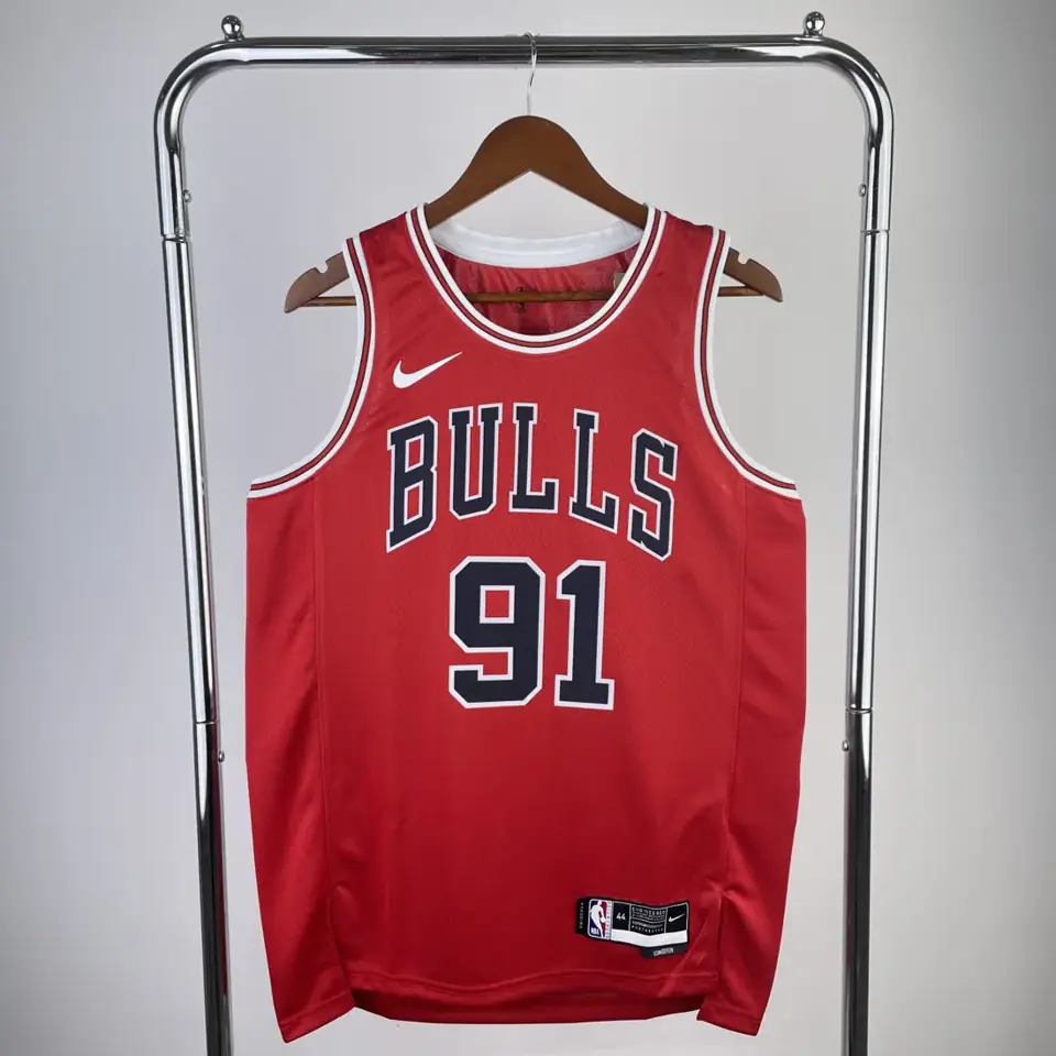 Foto 1 de Temporada 23 Bulls rojo número 91 Rodman