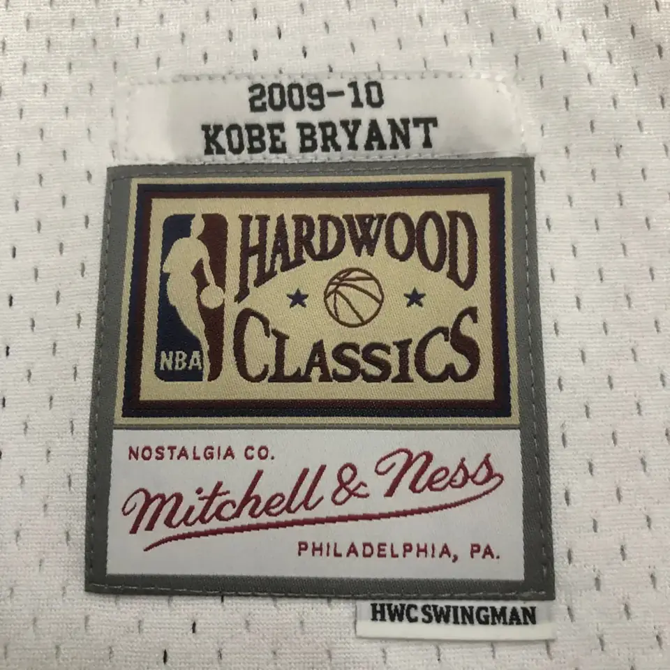 Foto 3 de MN camiseta retro termoimpresa: SW Lakers temporada 09/10 cuello en V blanco nº 24 Kobe Bryant