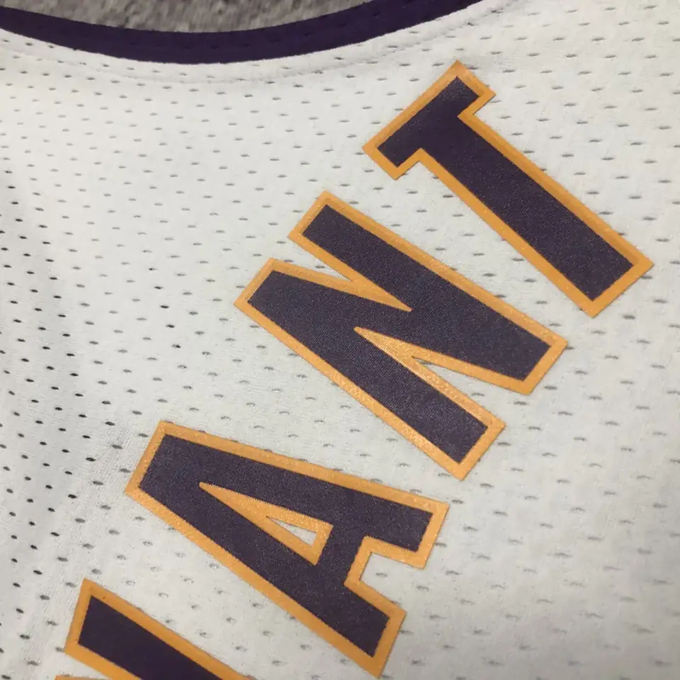 Foto 4 de MN camiseta retro termoimpresa: SW Lakers temporada 09/10 cuello en V blanco nº 24 Kobe Bryant