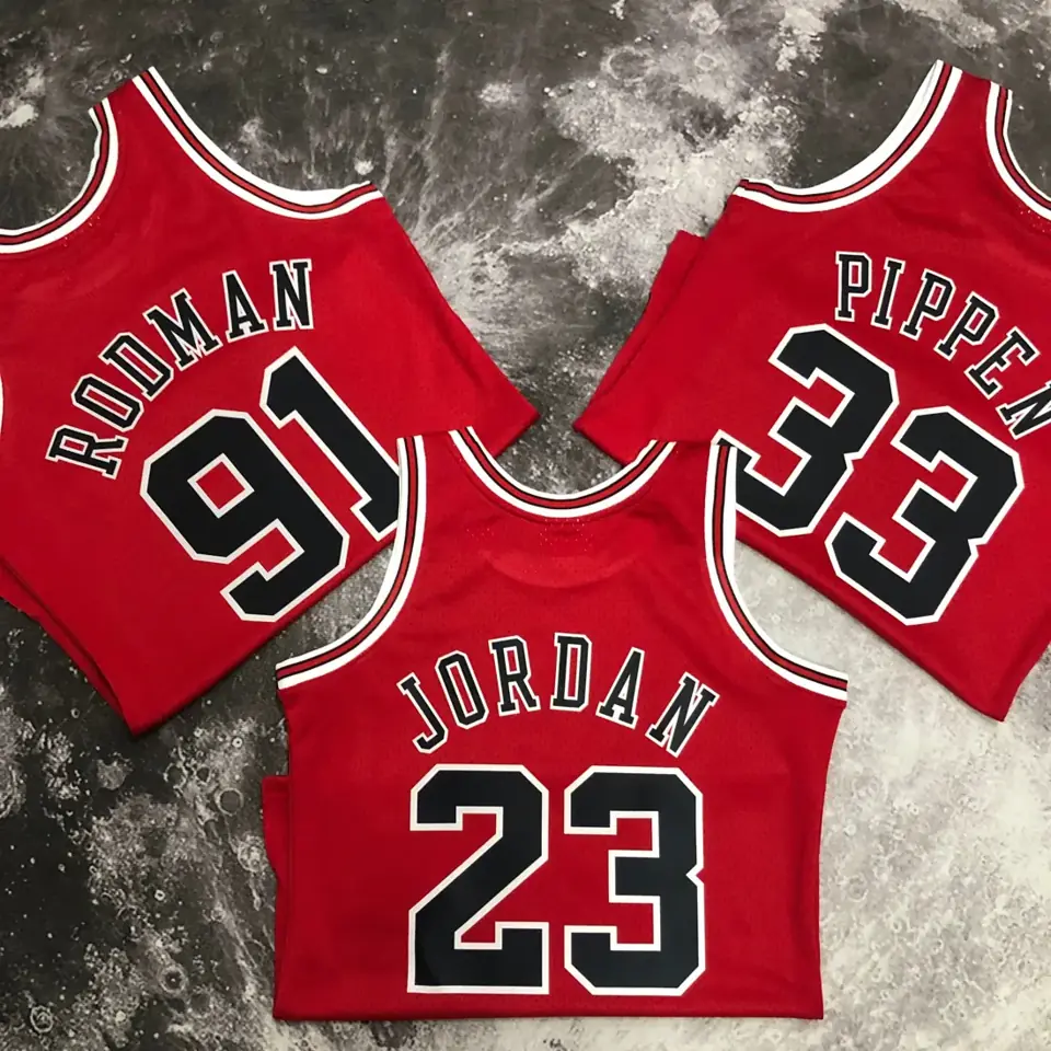 Foto 4 de MN camiseta retro termoimpresa: SW Chicago Bulls temporada 98 color rojo nº91 Rodman