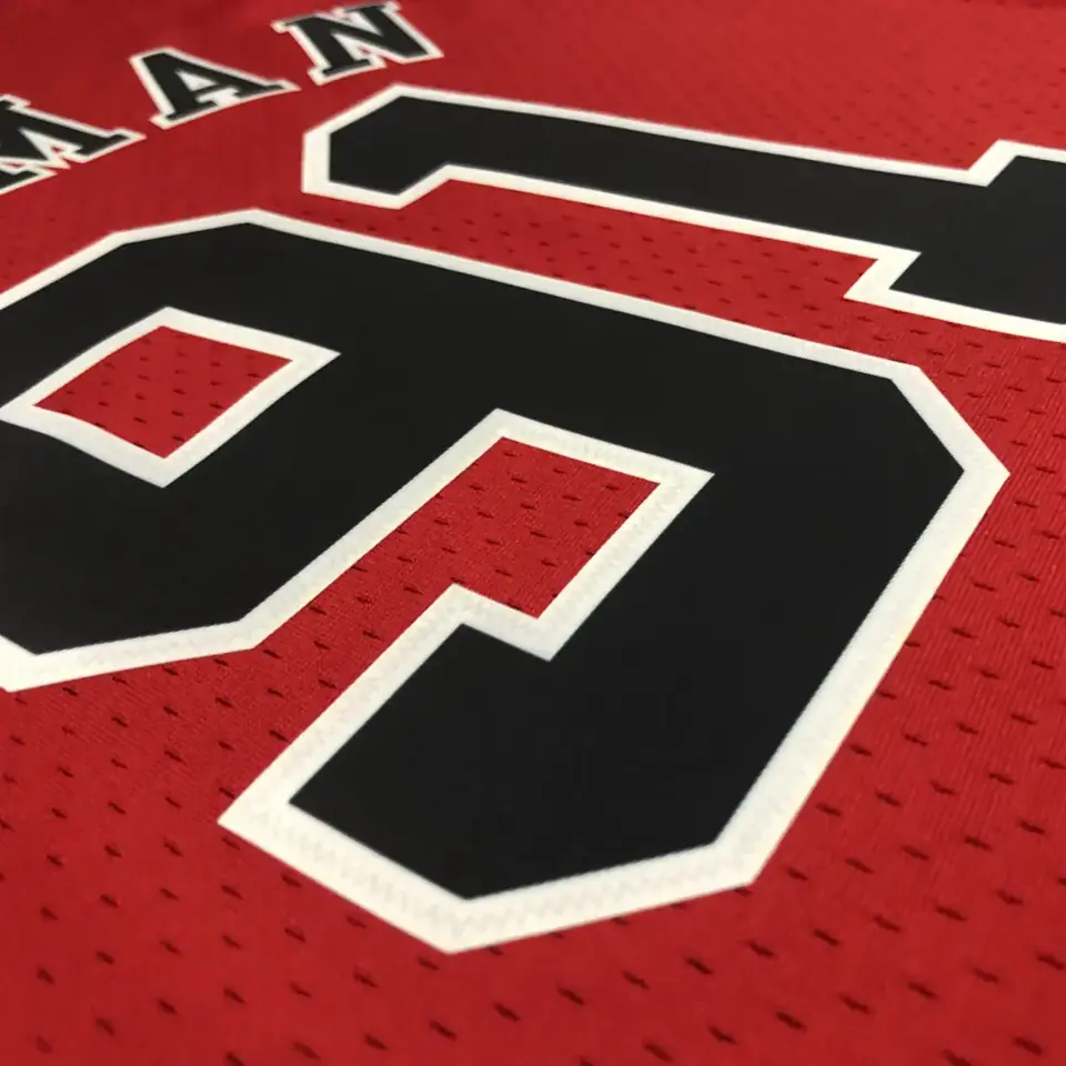 Foto 6 de MN camiseta retro termoimpresa: SW Chicago Bulls temporada 98 color rojo nº91 Rodman