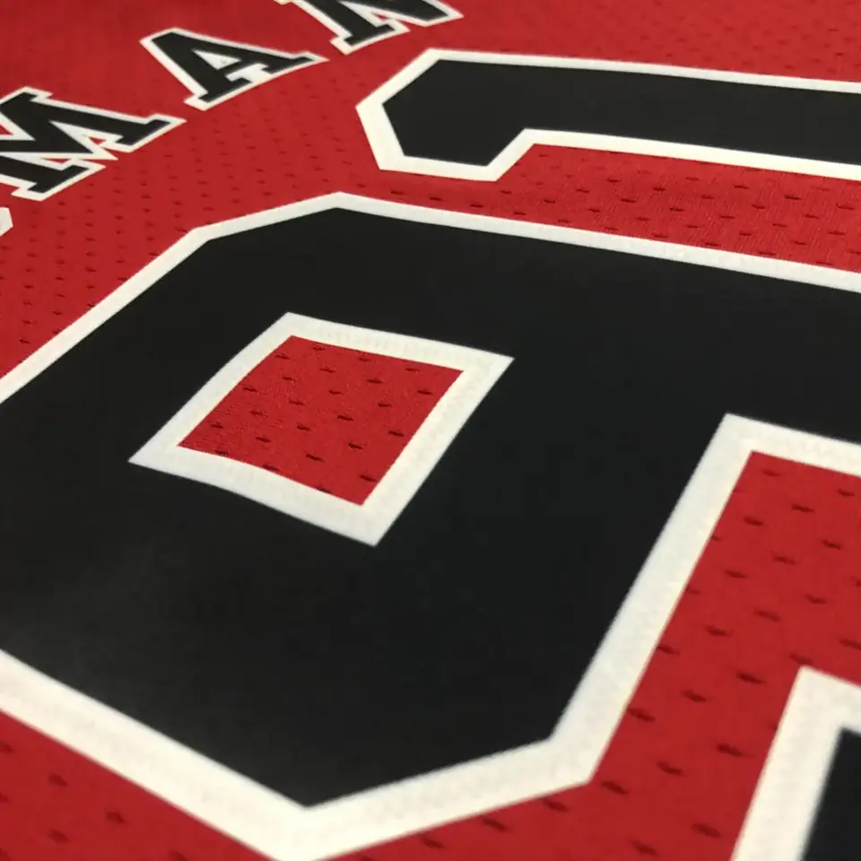 Foto 7 de MN camiseta retro termoimpresa: SW Chicago Bulls temporada 98 color rojo nº91 Rodman
