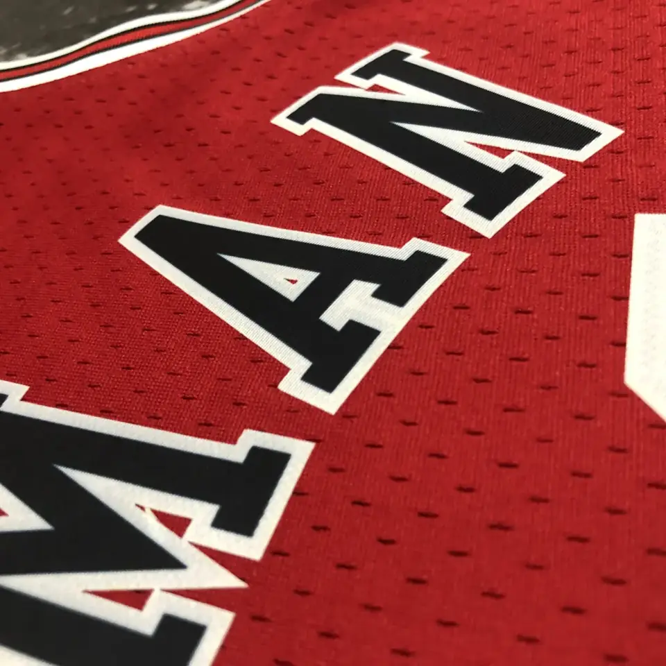Foto 8 de MN camiseta retro termoimpresa: SW Chicago Bulls temporada 98 color rojo nº91 Rodman