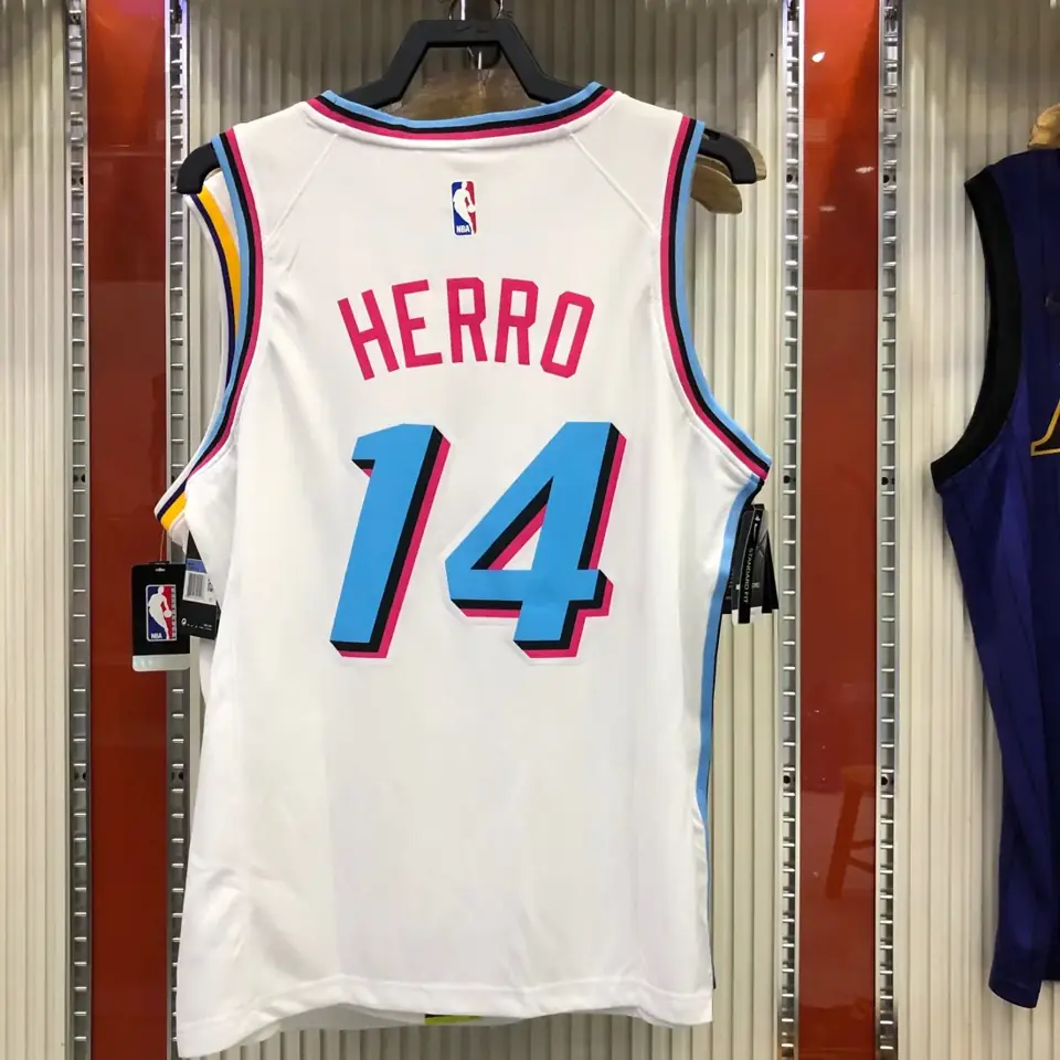 Foto 2 de Miami Heat blanco de cuello redondo nº 14 Herro