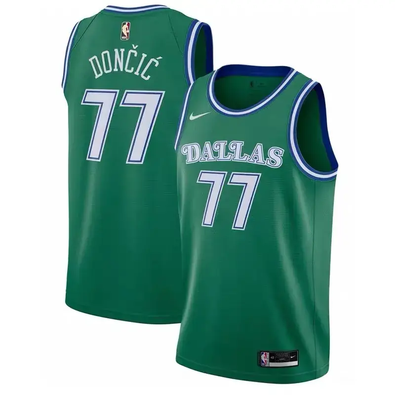 Foto 2 de Temporada 21 Dallas Mavericks retro verde nº 77 Luka Doncic