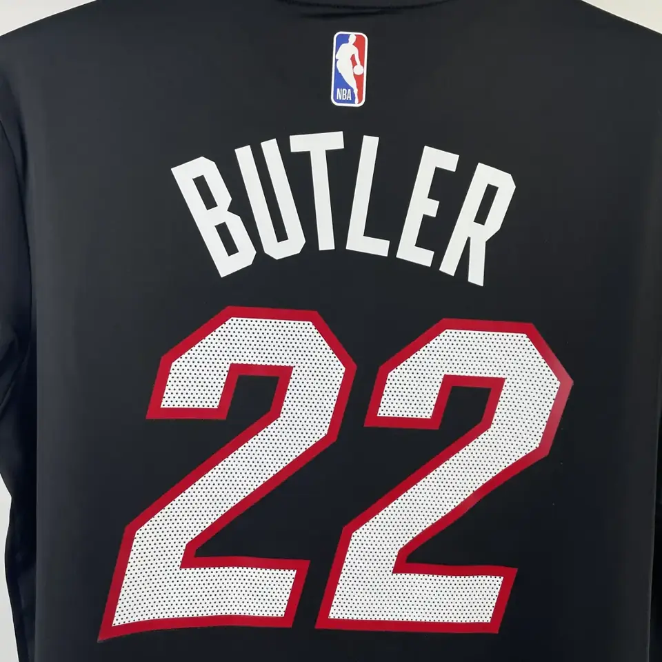 Foto 3 de Miami Heat negro n.º 22 Butler camiseta de manga corta de secado rápido
