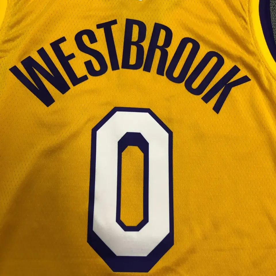 Foto 7 de Lakers cuello en V amarillo #0 Westbrook