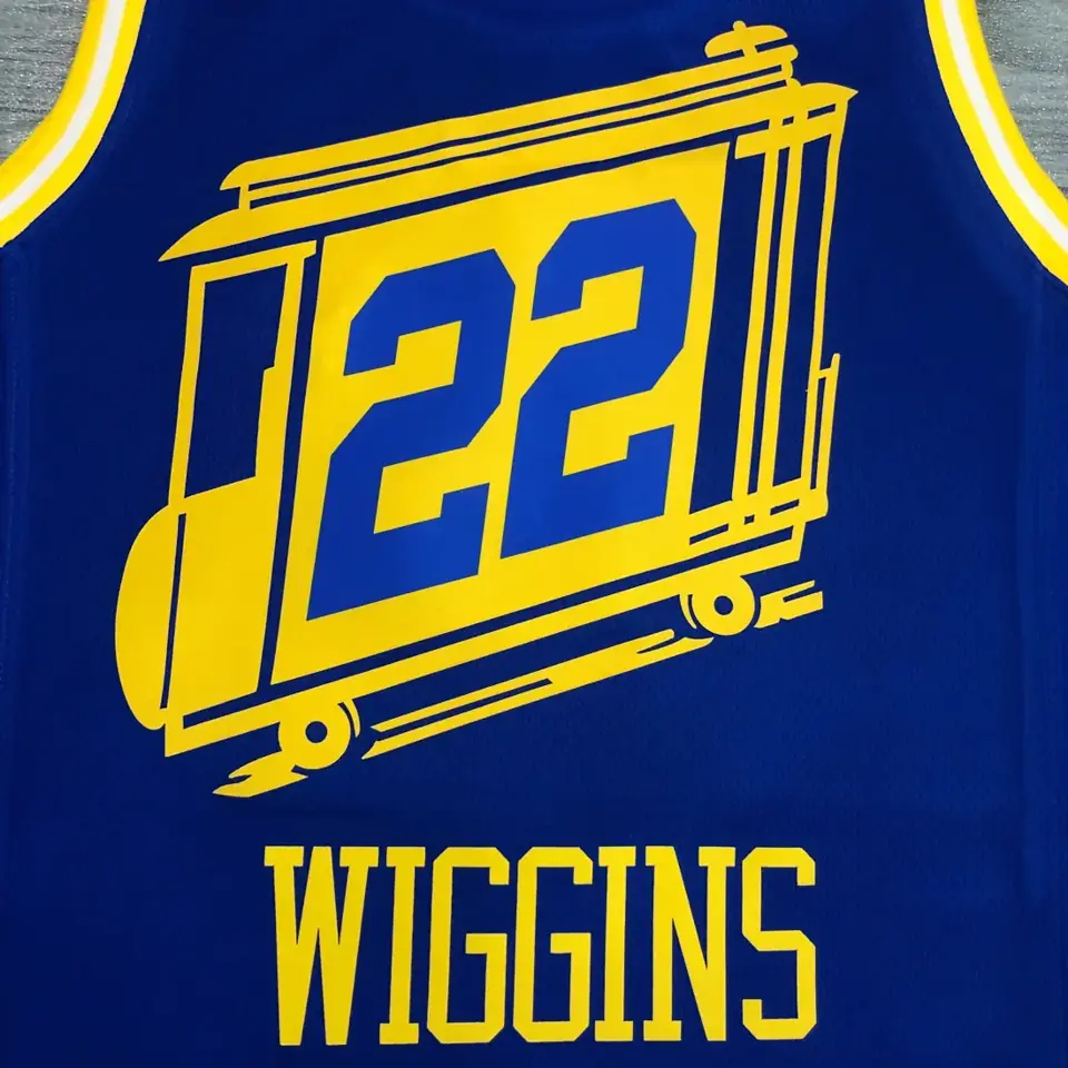 Foto 8 de Temporada 21 Warriors de Golden State Edición Tranvía azul n.º 22 Andrew Wiggins