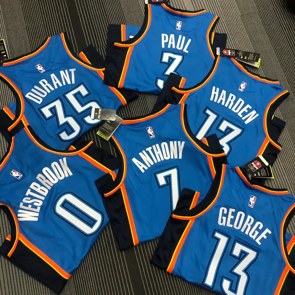 Foto 2 de Camiseta azul de los Thunder n.º 7 Anthony