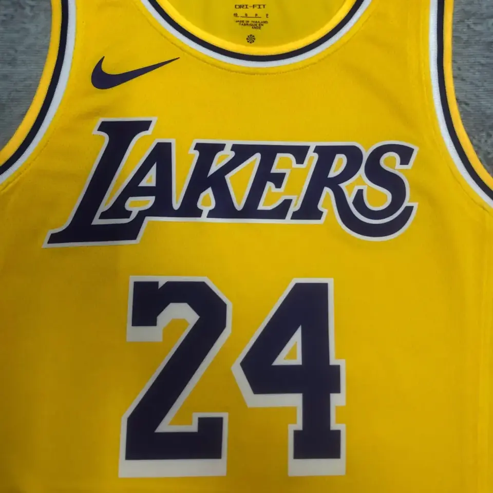 Foto 3 de Temporada 23 Los Angeles Lakers cuello redondo amarillo n.º 24 Kobe