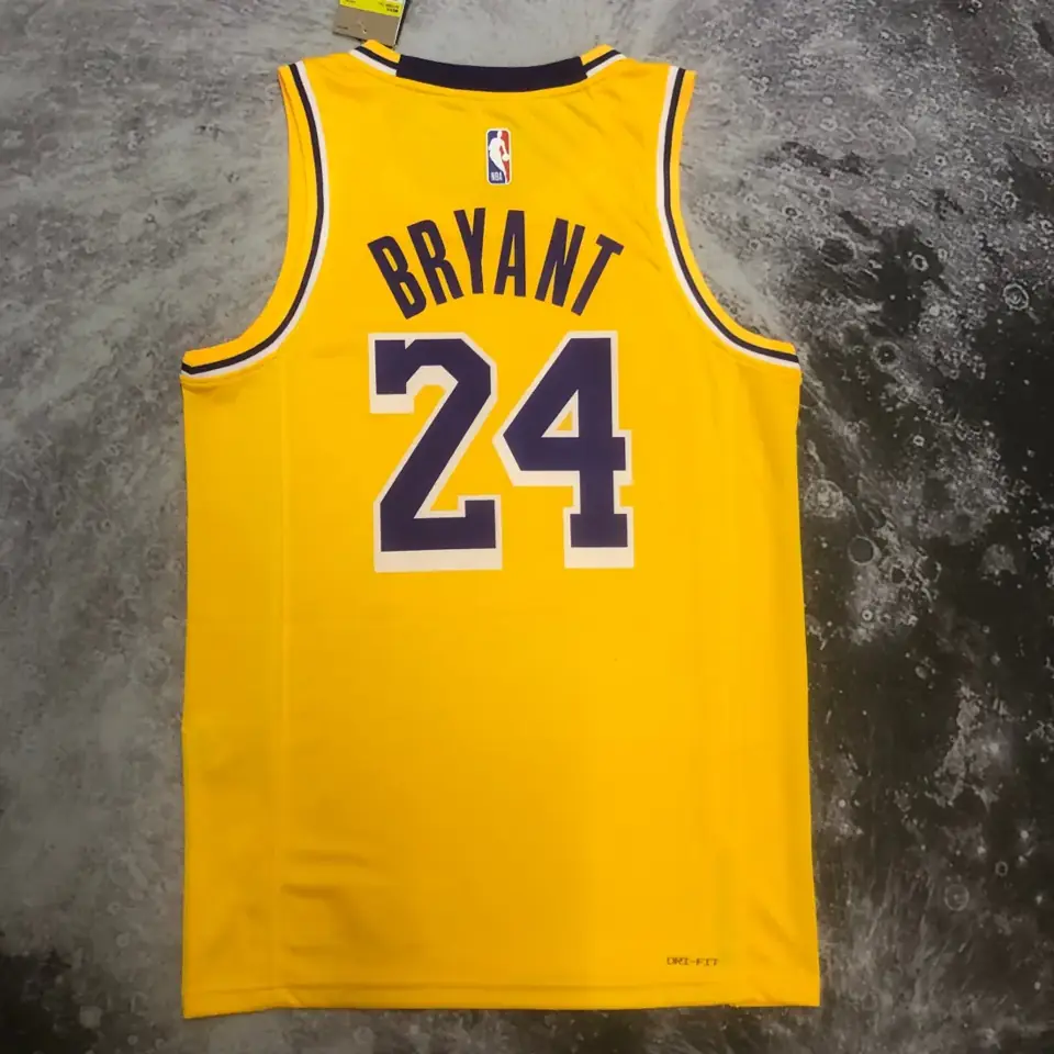 Foto 4 de Temporada 23 Los Angeles Lakers cuello redondo amarillo n.º 24 Kobe
