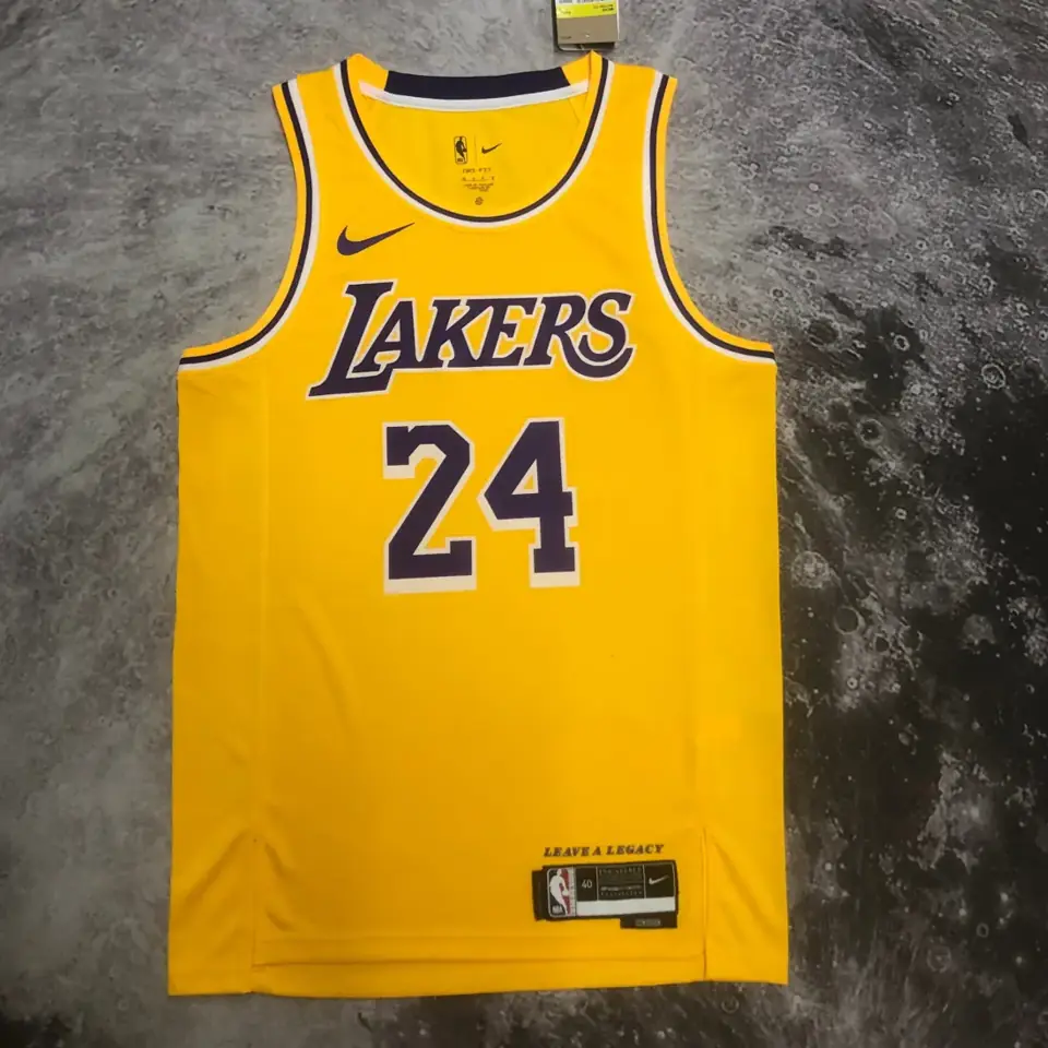 Foto 5 de Temporada 23 Los Angeles Lakers cuello redondo amarillo n.º 24 Kobe