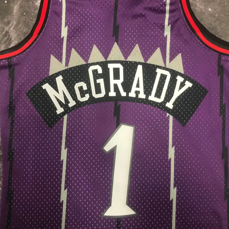 Foto 8 de Camiseta retro MN termoimpresa: SW Toronto Raptors temporada 99 morado nº 1 McGrady