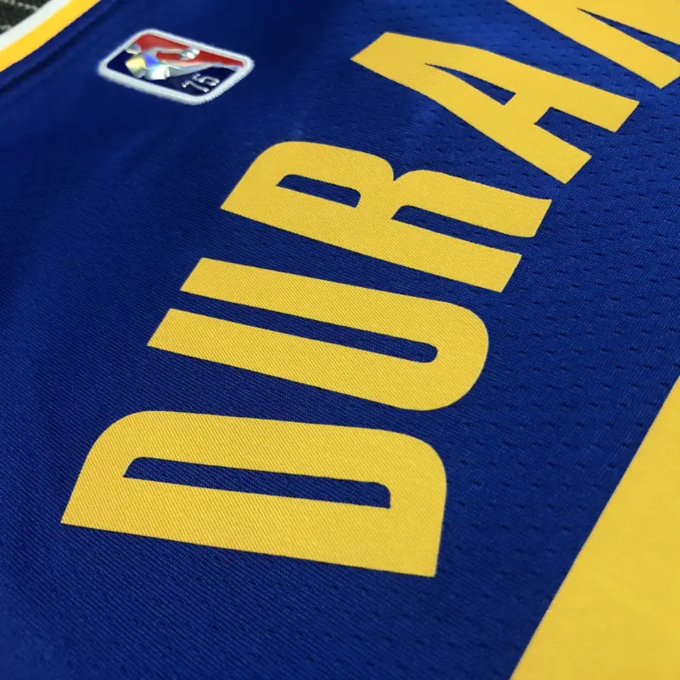 Foto 7 de 75 aniversario Warriors cuello en V azul número 35 Durant